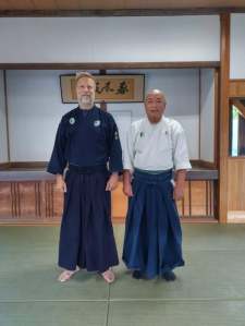 Leif Sensei with Manaka Unsui Sensei in Japan 2024.